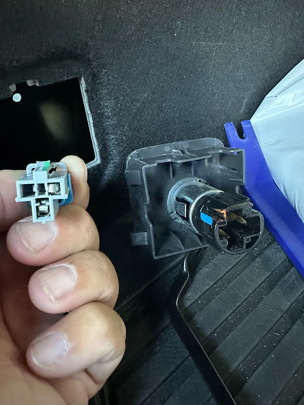 Rivian R1T R1S Added 12v outlet to R1T bed. IMG_3335