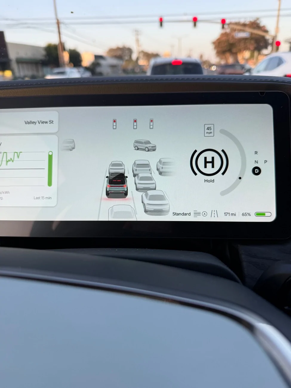 Rivian R1T R1S Horizontal traffic lights on Autonomy display IMG_1252