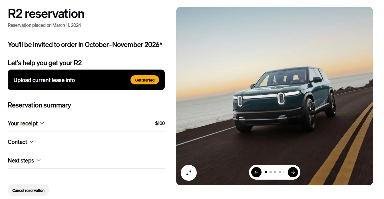Rivian R1T R1S LE R2 No More Backlog 1787594087391-0