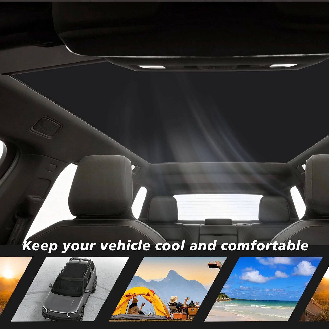 Rivian R1T R1S BestEvMod Roof Sunshade for Rivian R2 🚨 4