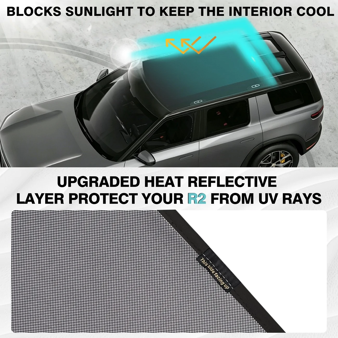 Rivian R1T R1S BestEvMod Roof Sunshade for Rivian R2 🚨 5