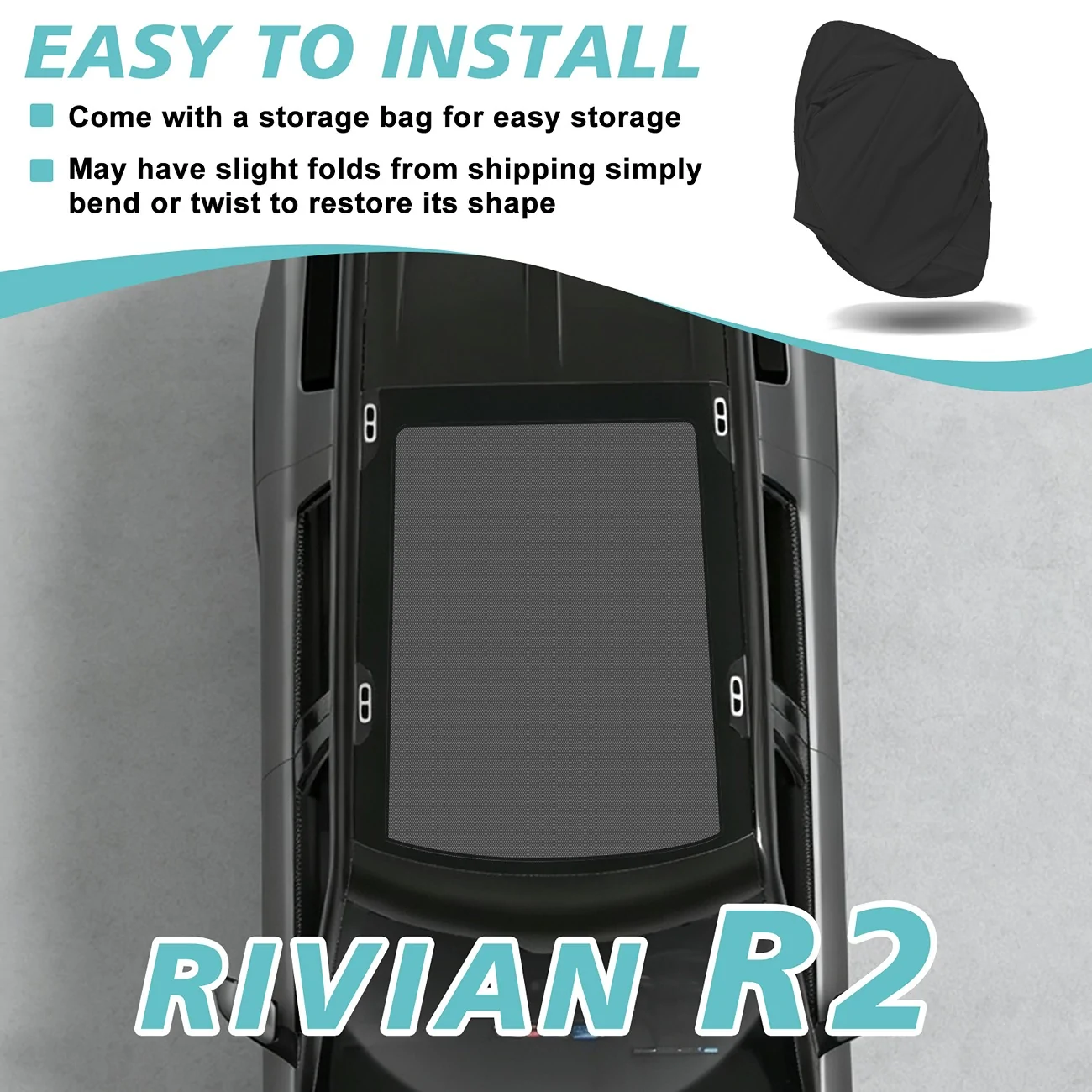 Rivian R1T R1S BestEvMod Roof Sunshade for Rivian R2 🚨 2