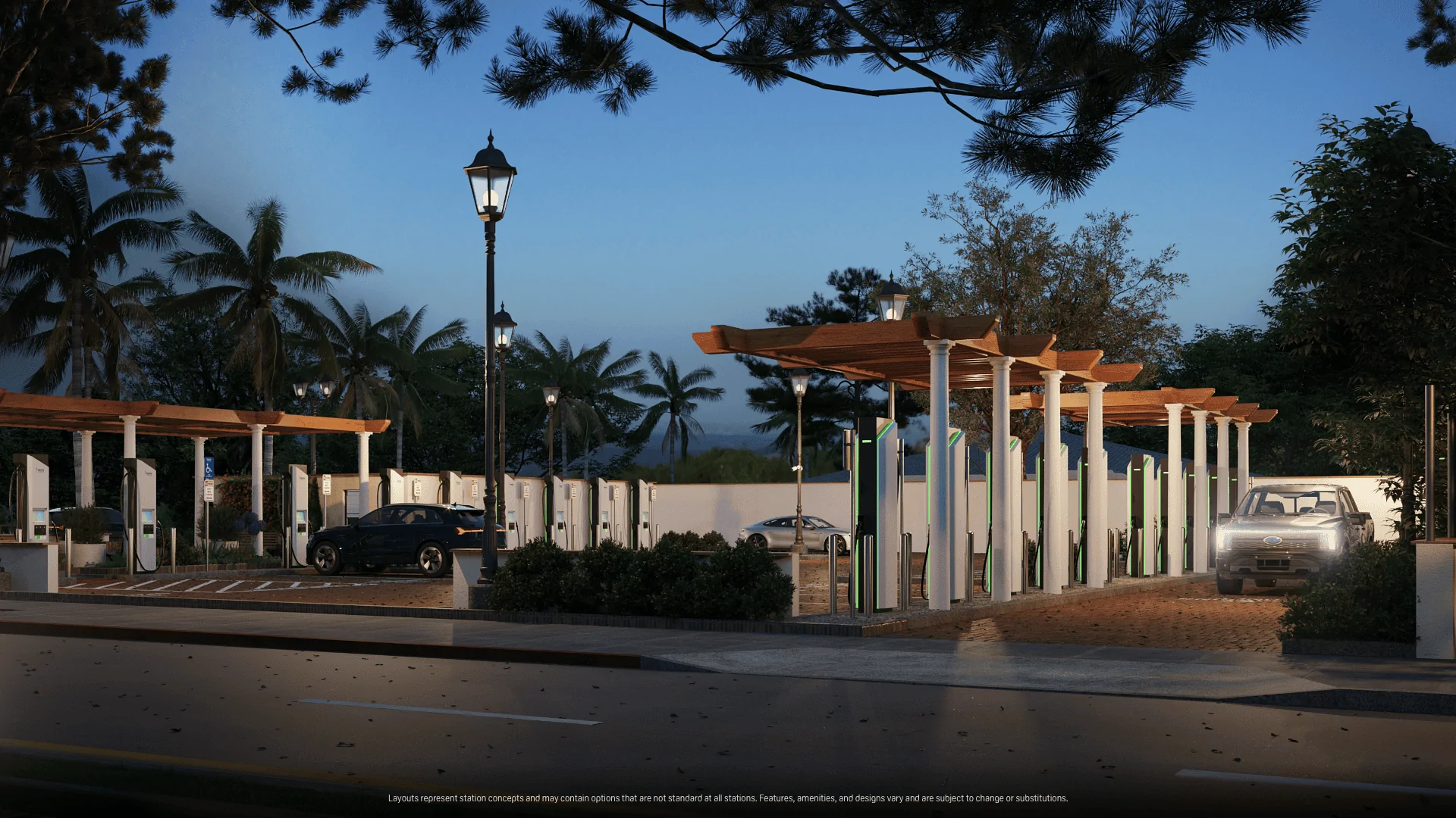 Rivian R1T R1S Electrify America to Create "Customer Oasis" Charging Stations. Some With Pull-Through Chargers ? 840-ElectrifyAmerica-SantaBarbaraCalifornia