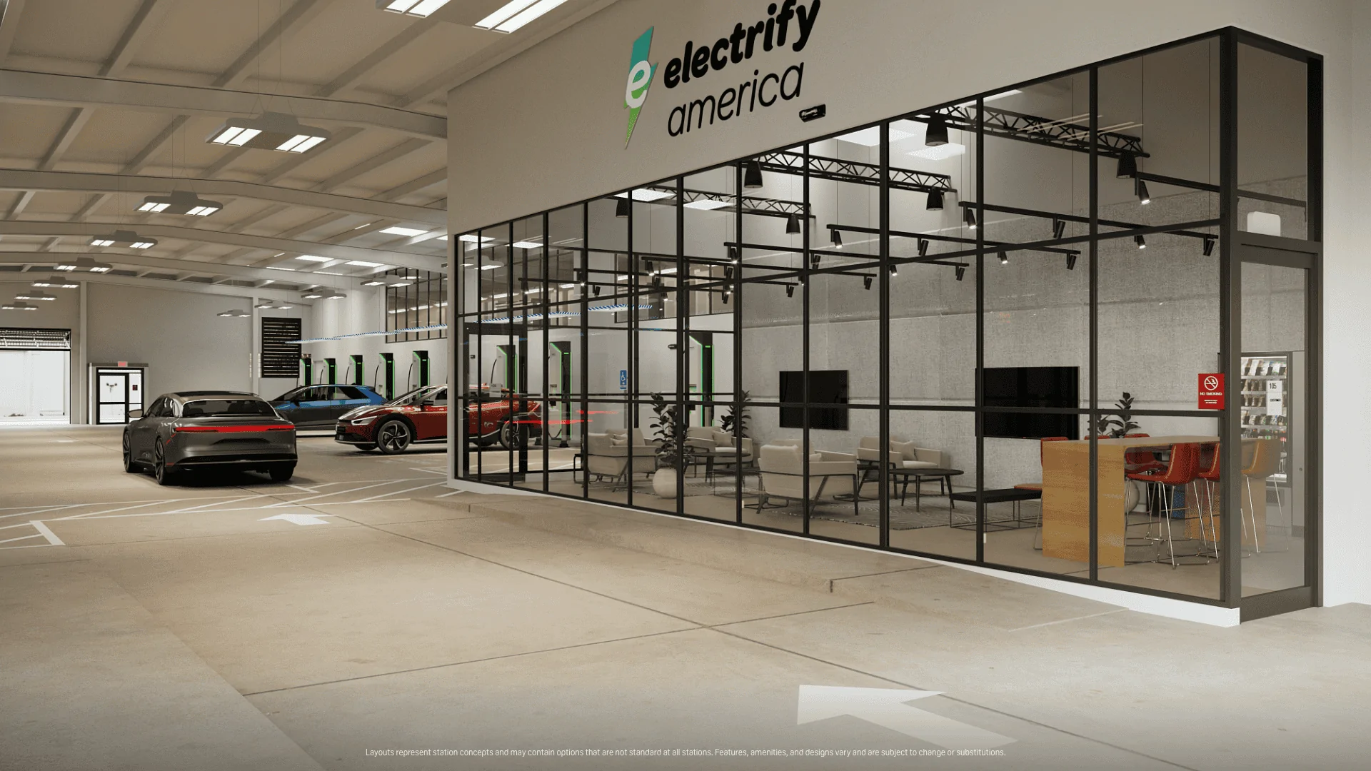 Rivian R1T R1S Electrify America to Create "Customer Oasis" Charging Stations. Some With Pull-Through Chargers ? 839-ElectrifyAmerica-SanFranciscoCalifornia
