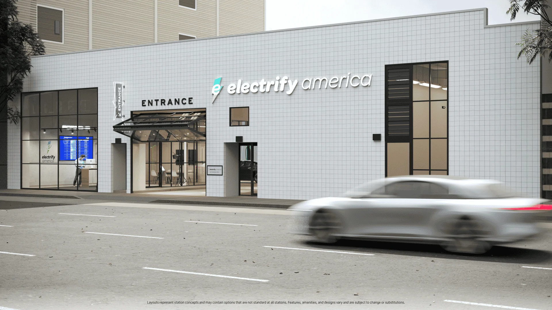 Rivian R1T R1S Electrify America to Create "Customer Oasis" Charging Stations. Some With Pull-Through Chargers ? 838-ElectrifyAmerica-SanFranciscoCalifornia