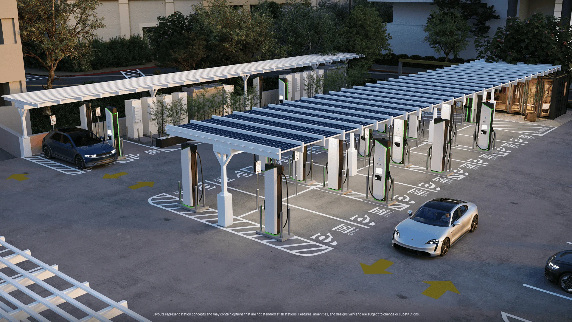 Rivian R1T R1S Electrify America to Create "Customer Oasis" Charging Stations. Some With Pull-Through Chargers ? 837-ElectrifyAmerica-SanDiegoCalifornia