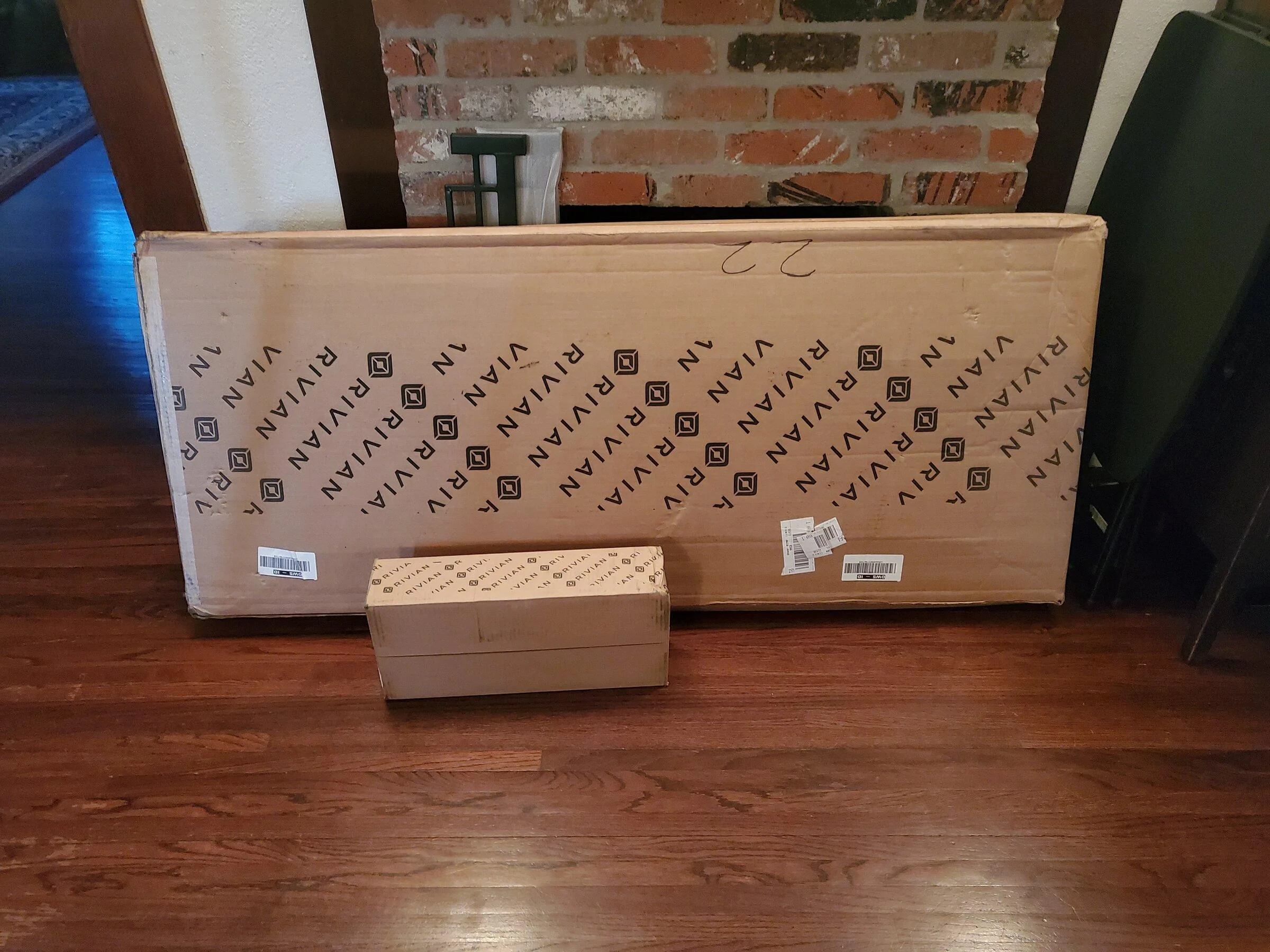 Rivian R1T R1S Rivian Mystery Box showed up today, it's Accessories! Field Kit + Rubber Floor Mats 20220325_182908