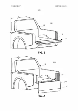 Rivian R1T R1S 180 degree tailgate rivian-patent-swing-and-drop-scaled-257x364