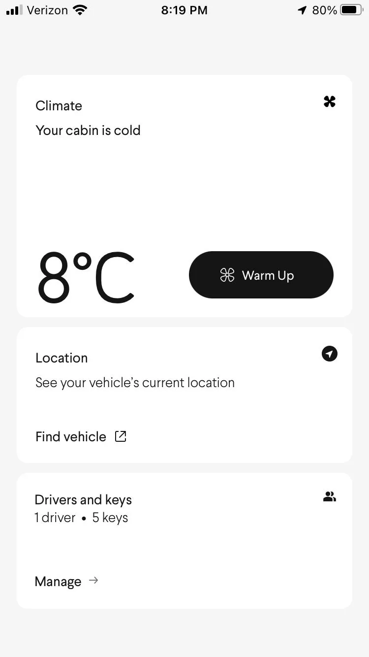 Rivian R1T R1S Rivian App displays temp in Celsius. EC3CF980-97E0-4919-9932-F94EBA5F8508