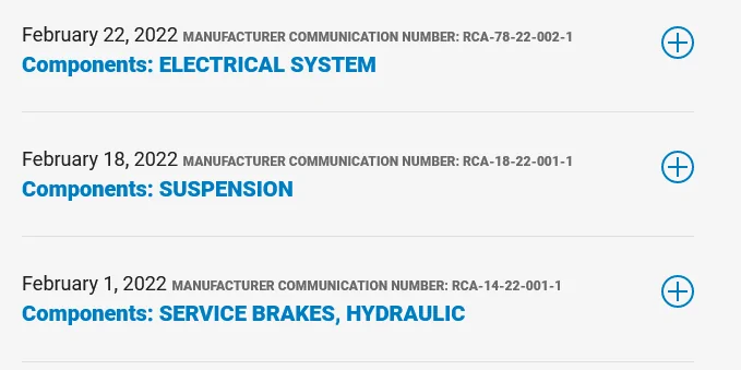 Rivian R1T R1S NHTSA now has a R1T & R1S for their Database 1648501376918