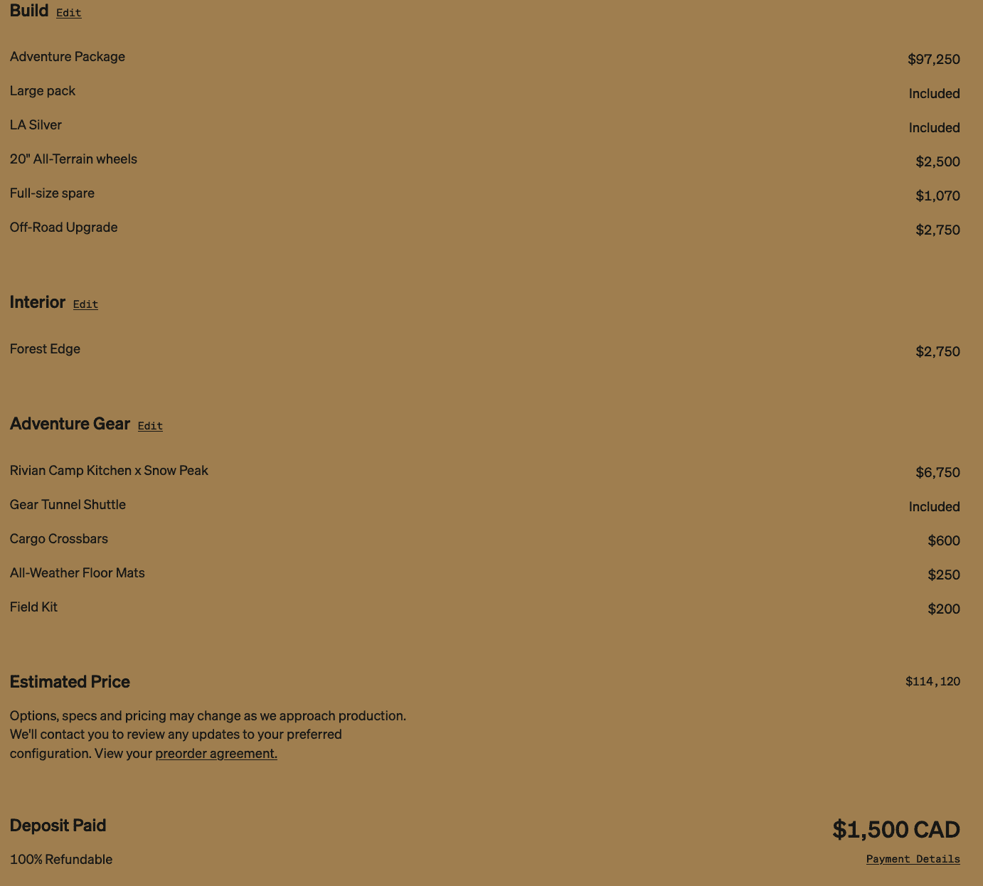 Rivian R1T R1S Rivian pricing has rolled back to "pre March 1" for previous order holders 1648679840051