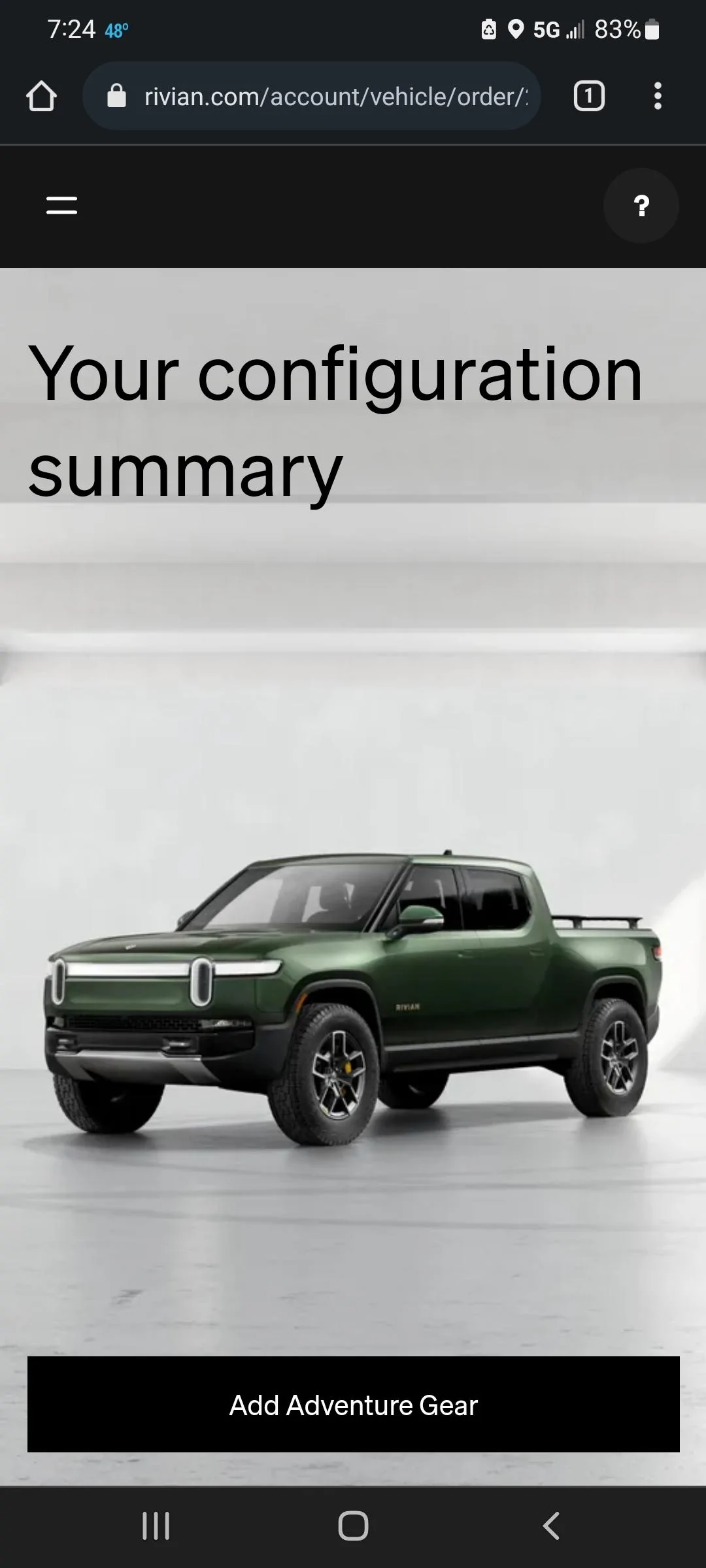 Rivian R1T R1S Rivian pricing has rolled back to "pre March 1" for previous order holders Screenshot_20220401-192447_Chrom