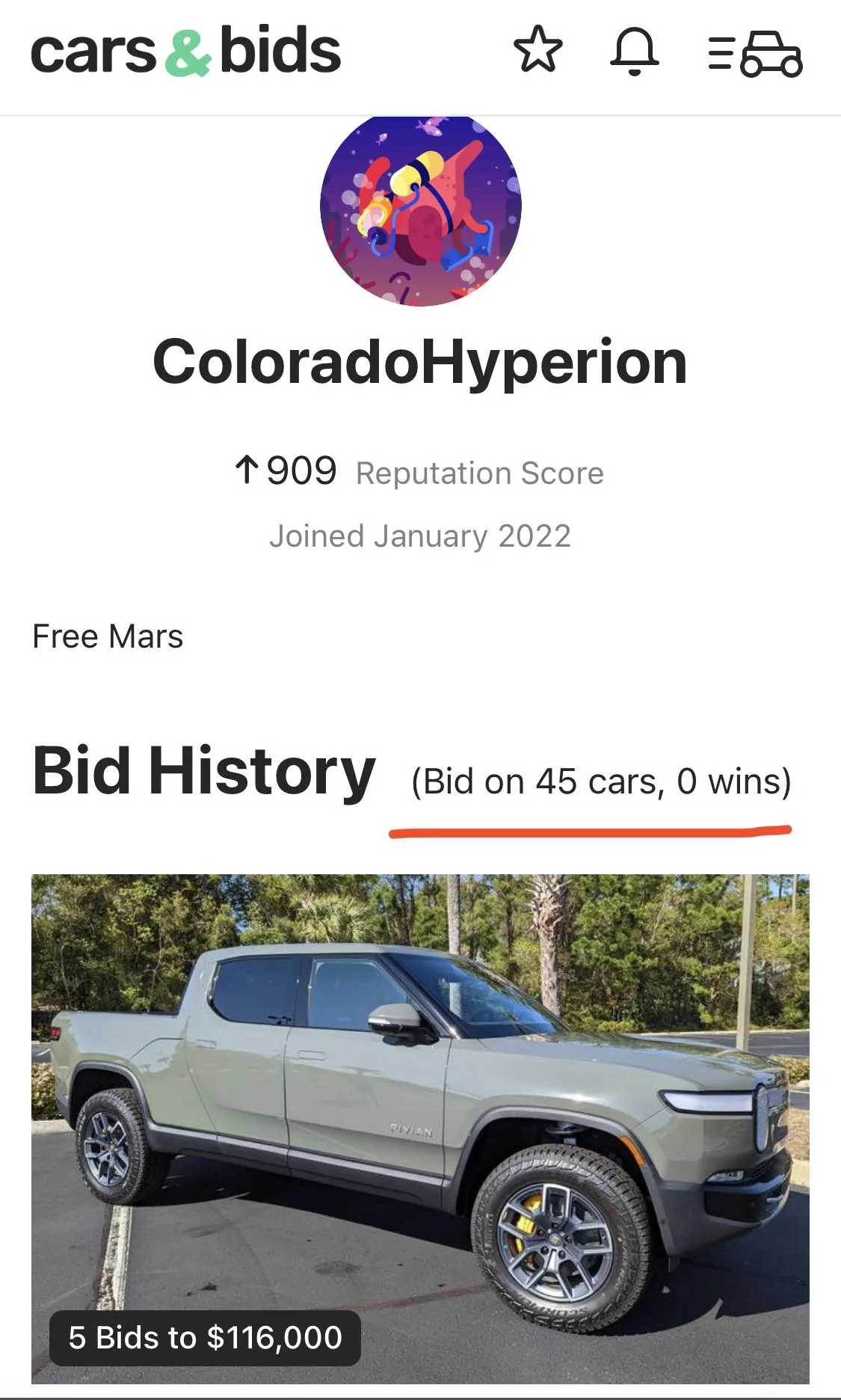 Rivian R1T R1S First R1T on Cars & Bids...No Reserve 03BFF8BD-D316-4954-8878-843D45506D9A