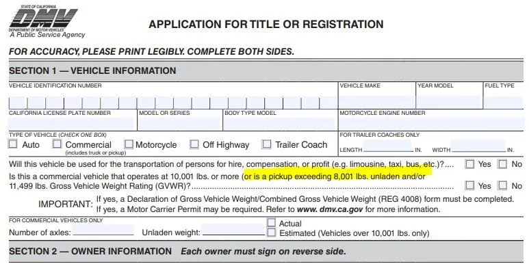 Rivian R1T R1S CA - Registration Price Shock, Commerical? dmv