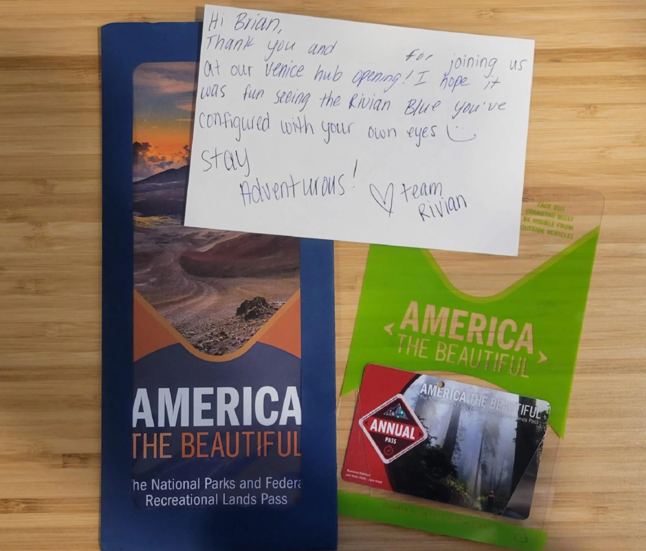 Rivian R1T R1S Rivian Gift - America the Beautiful National Parks Pass 20220407_204430