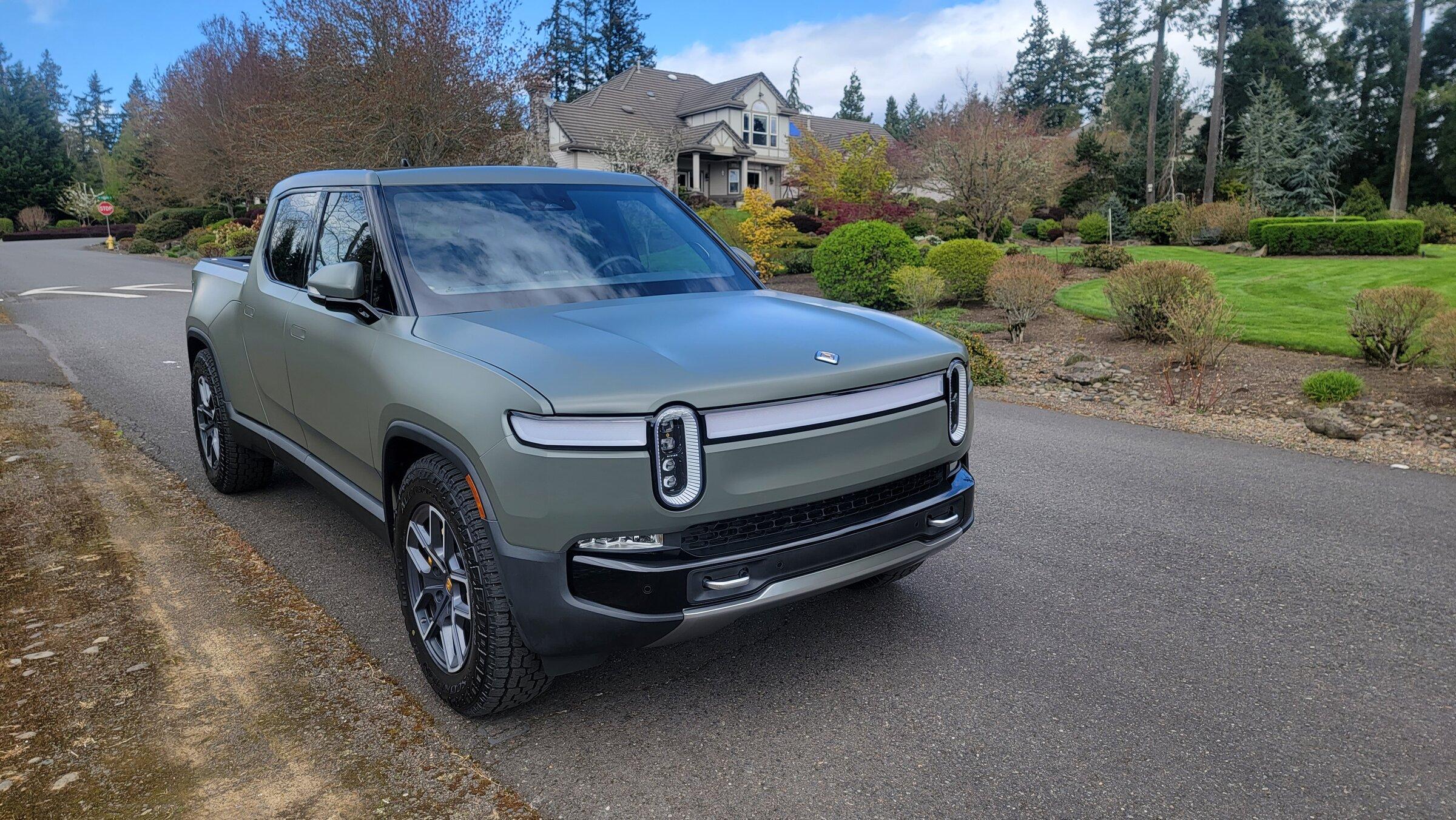 Rivian R1T R1S Matte Wrapped Launch Green R1T 20220408_140002
