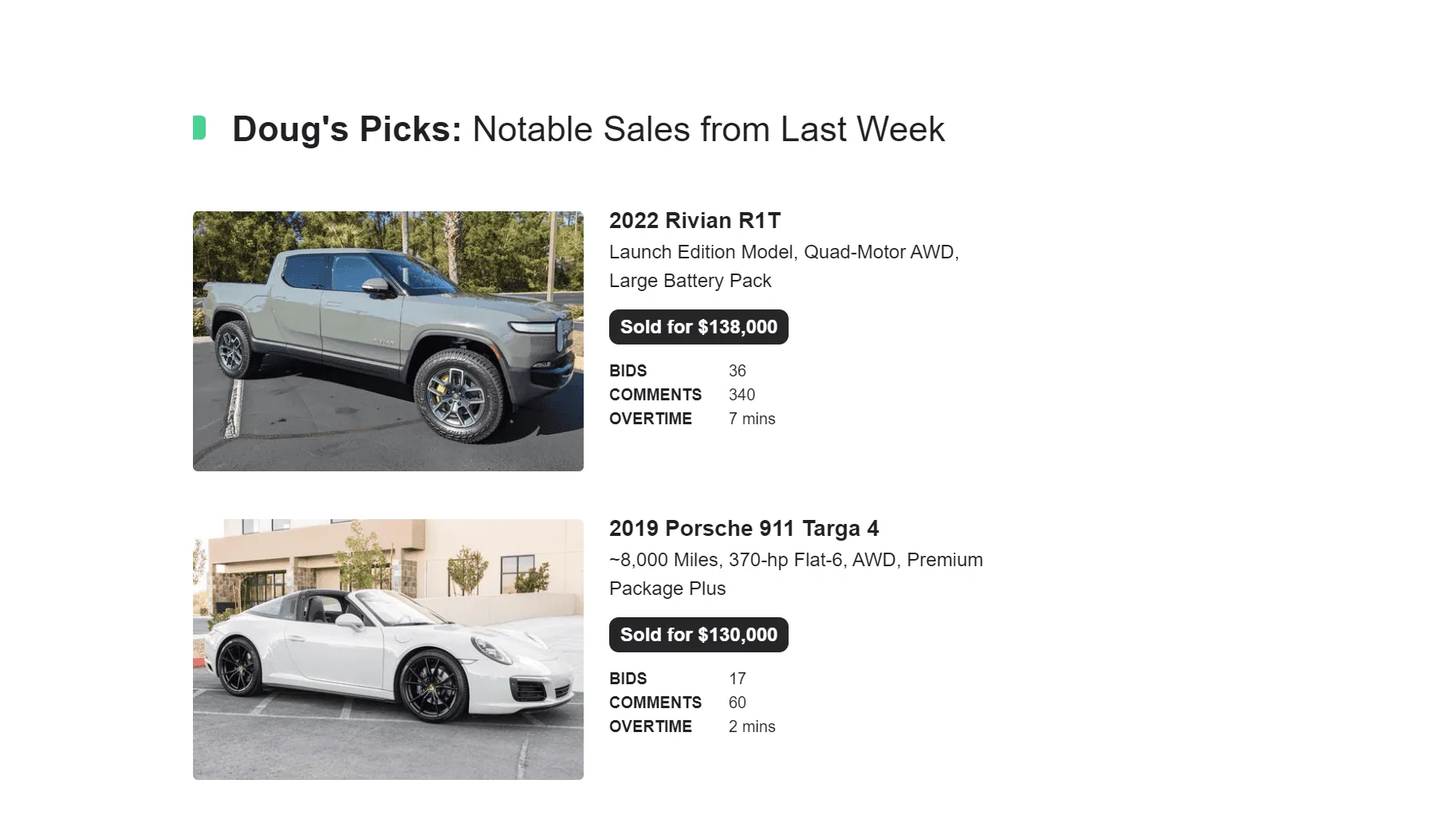 Rivian R1T R1S First R1T on Cars & Bids...No Reserve Screenshot (13)