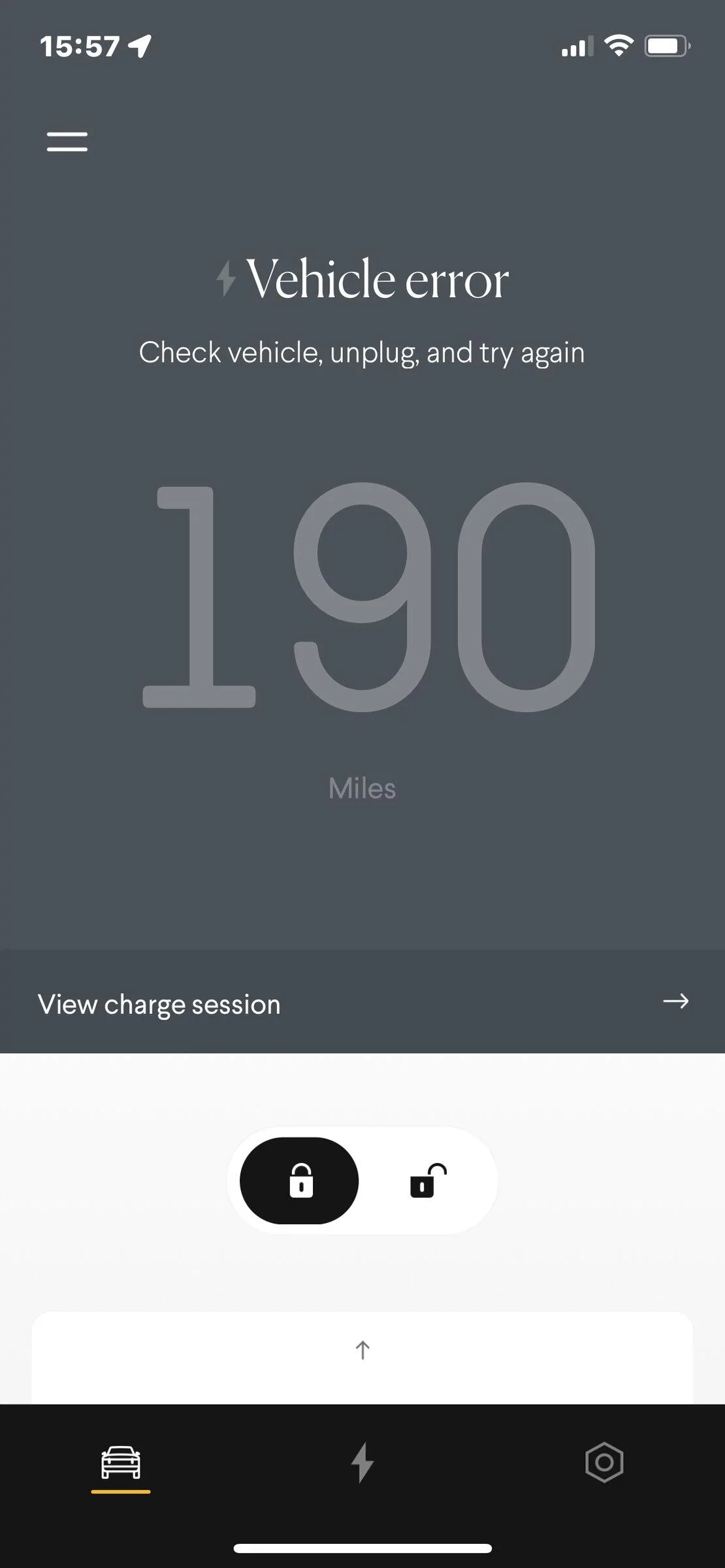 Rivian R1T R1S EVSE TOU Vehicle Charging Error RivAppError