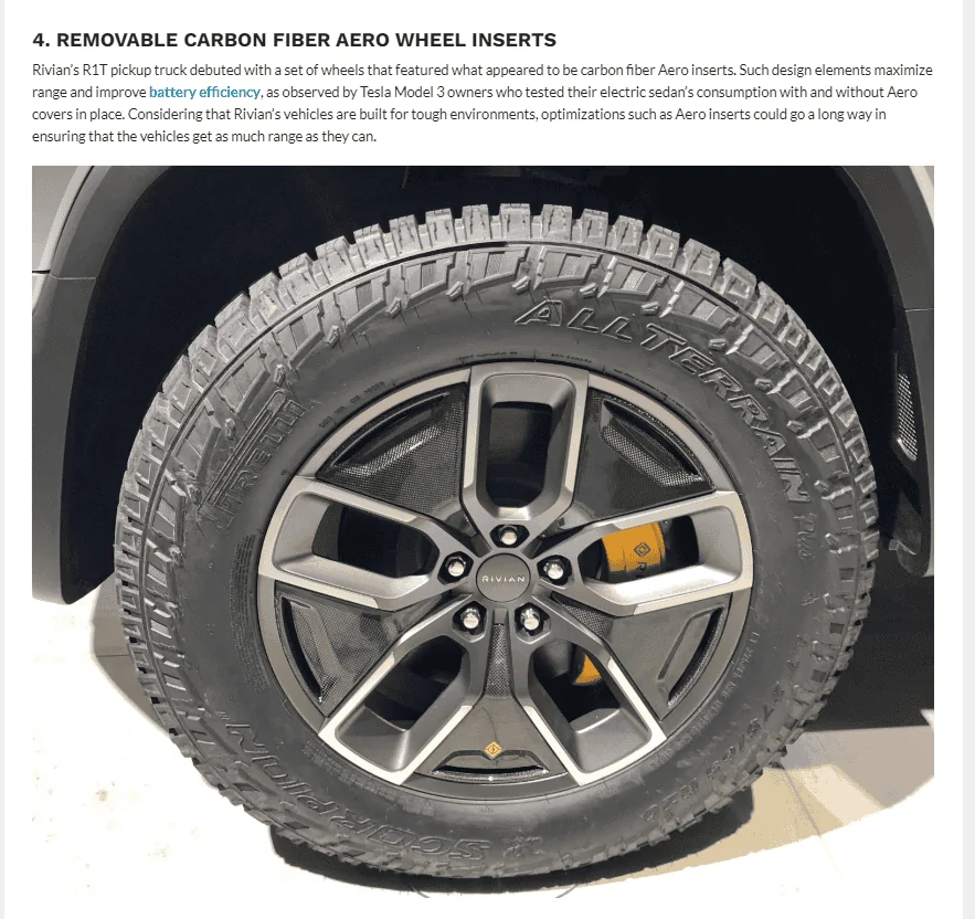 Rivian R1T R1S Aero inserts for 20 inch wheels to increase range? 1650335653045