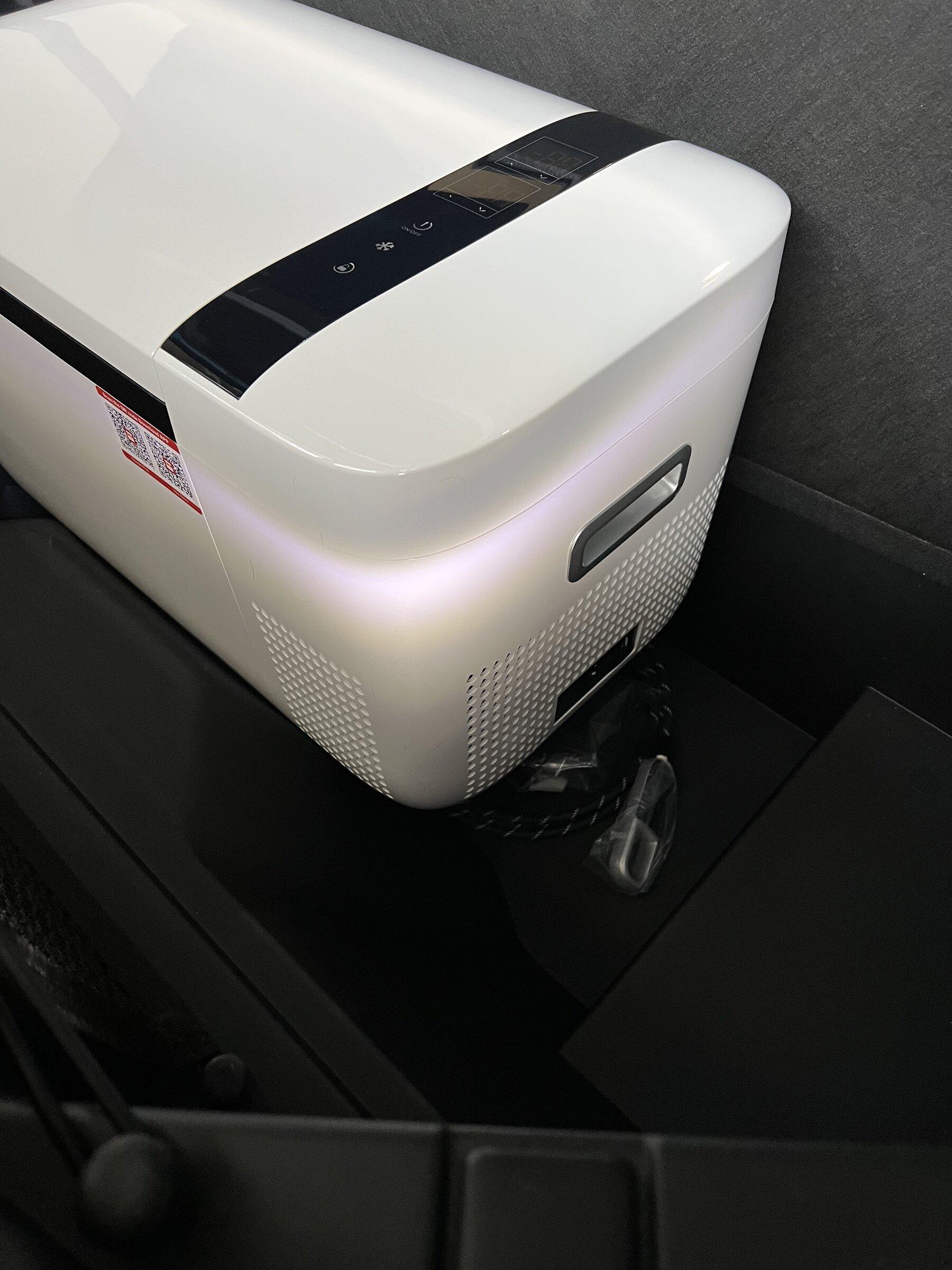 Rivian R1T R1S Sizing it up.. my power cooler arrived.. ICECO GO20 Dual Zone 089280B9-B343-4BA6-9832-61C3A34ACEF2