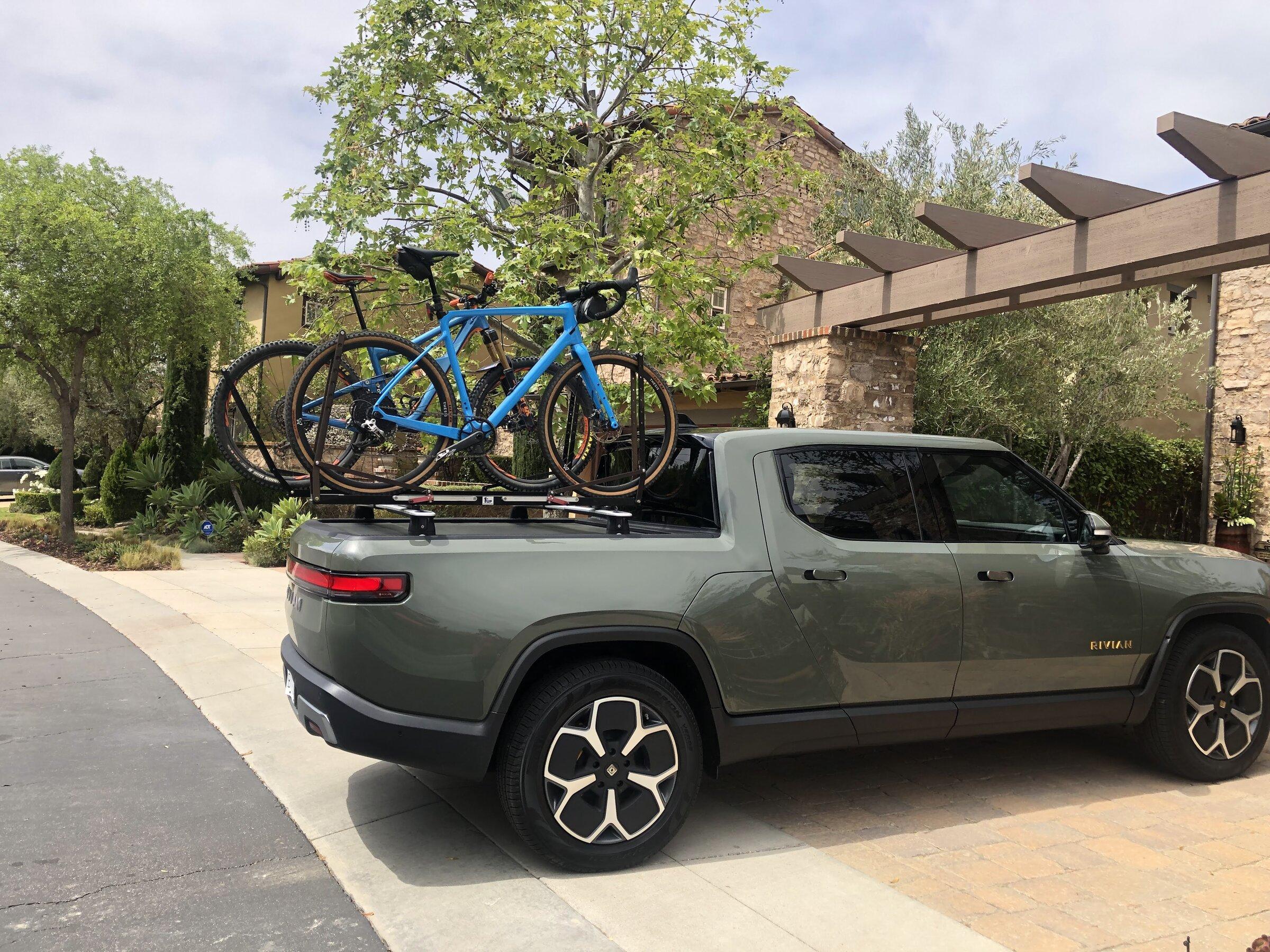 Rivian R1T R1S Antitheft Device for 1Up Bike Racks on Rivian Crossbars IMG_6096