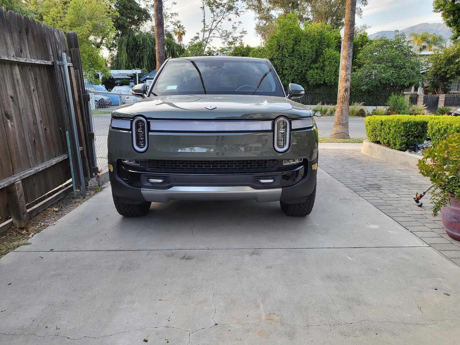 Rivian R1T R1S CA HOV Stickers Match our Accent Nicely (for '22 at least) 20220425_185718