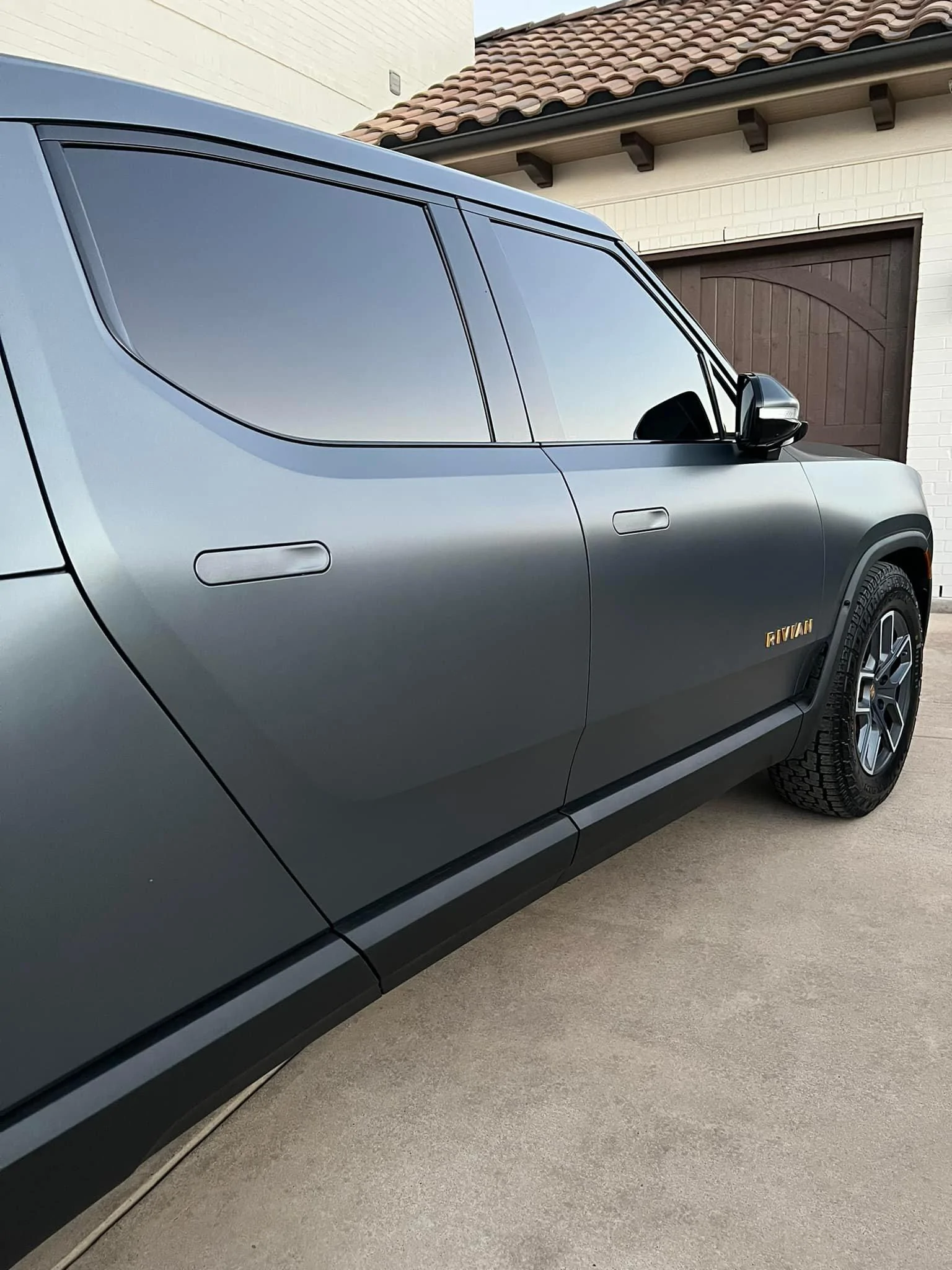 Rivian R1T R1S El Cap Granite R1T in Satin XPEL PPF Wrap El Cap Satin XPEL Wrapped Pics 5