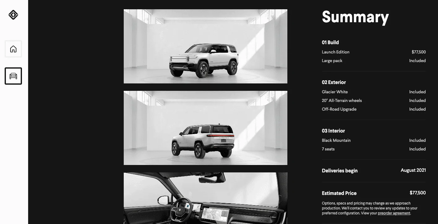 Rivian R1T R1S What time Screen Shot 2020-11-16 at 12.28.31 PM