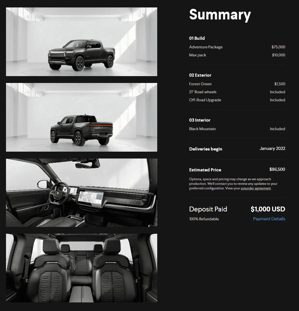 Rivian R1T R1S Rivian Configurator is Up For Reservation Holders! Share Your Build / Configuration Inside 1605551885889-png
