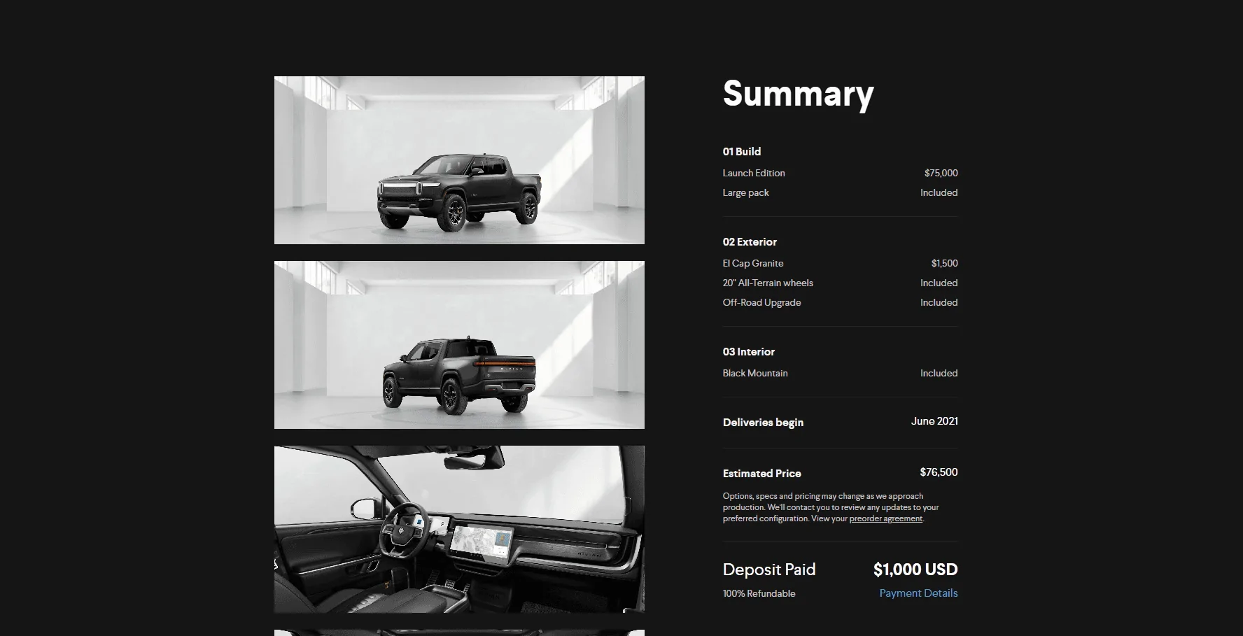 Rivian R1T R1S Rivian Configurator is Up For Reservation Holders! Share Your Build / Configuration Inside rivian-config-png