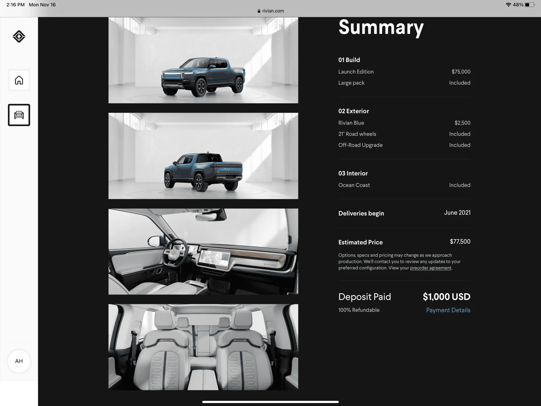 Rivian R1T R1S Rivian Configurator is Up For Reservation Holders! Share Your Build / Configuration Inside 5831FE67-37E6-418E-989F-38FA96BCE008