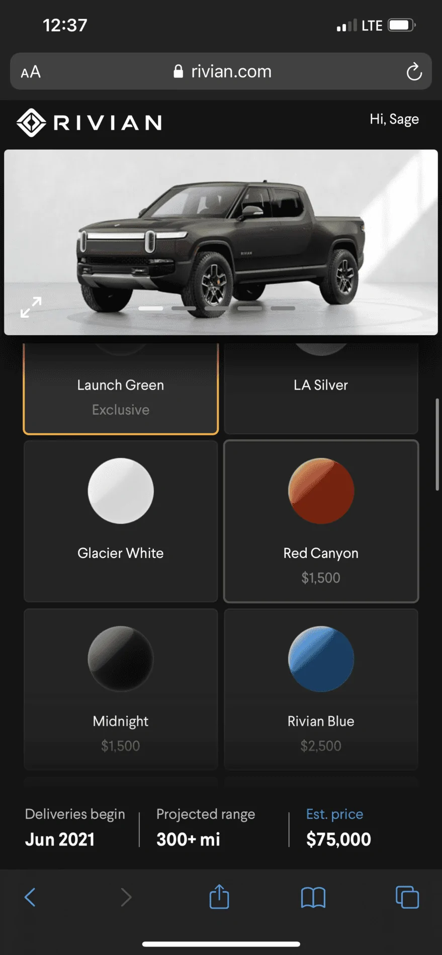 Rivian R1T R1S Somewhat disappointing- colors cost extra 316E8231-665C-4CF9-AC67-D4944A78DC14