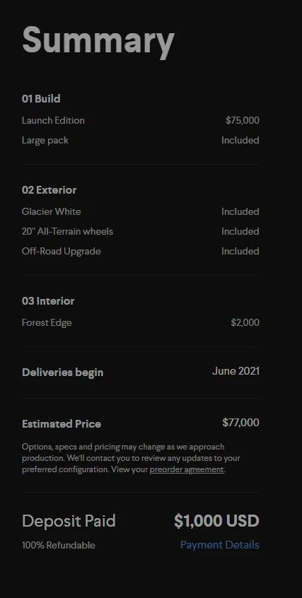 Rivian R1T R1S Rivian Configurator is Up For Reservation Holders! Share Your Build / Configuration Inside 1605559329213