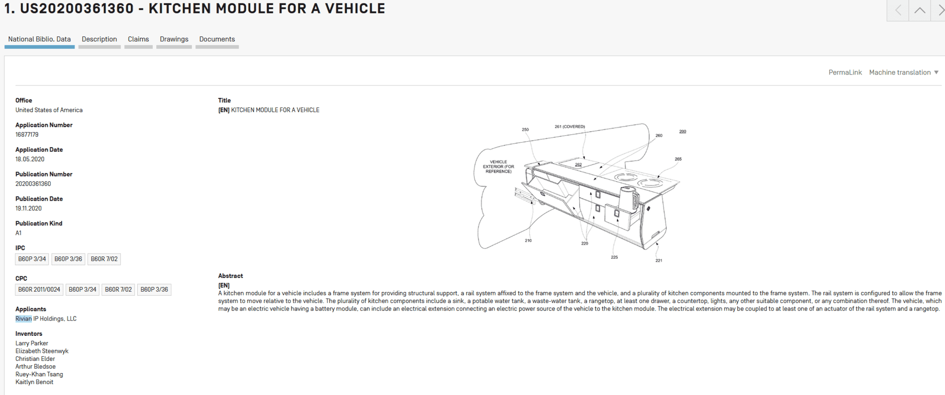 Rivian R1T R1S Cool Rivian Patent/TradeMark Info 1606233969904