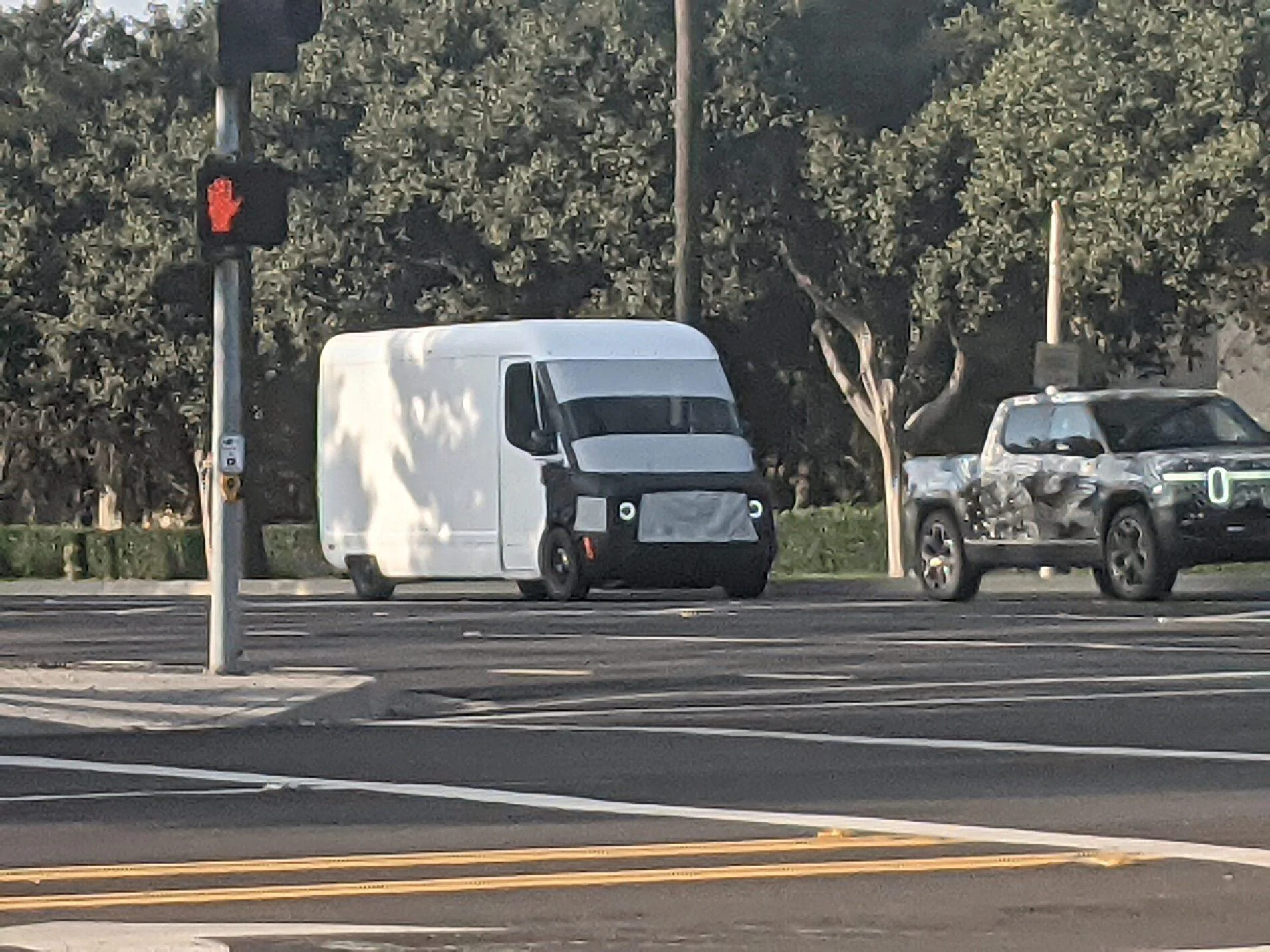 Rivian R1T R1S Amazon Van prototype spotted with R1T testing in Irvine, California (pics) PXL_20201212_230624668