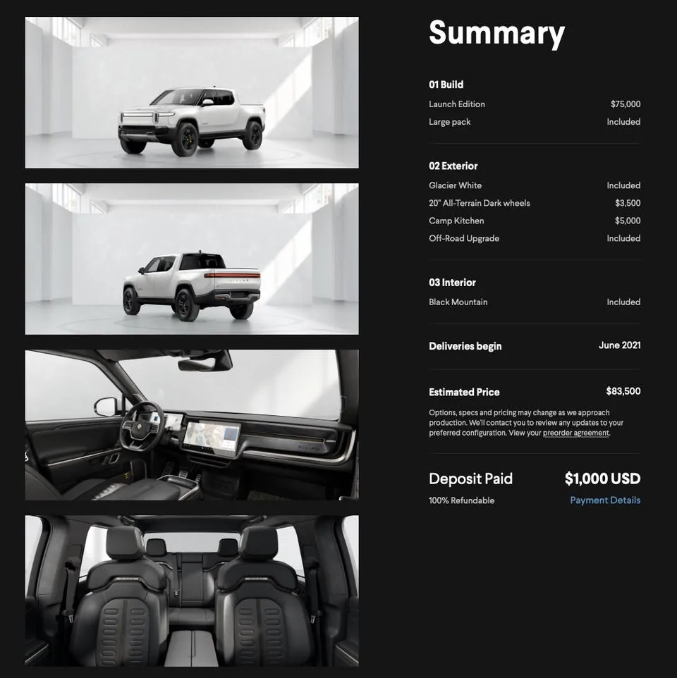 Rivian R1T R1S Launch Edition R1T & R1S get 20" black wheel option Rivian Launch Edition Black Wheels R1T R1S