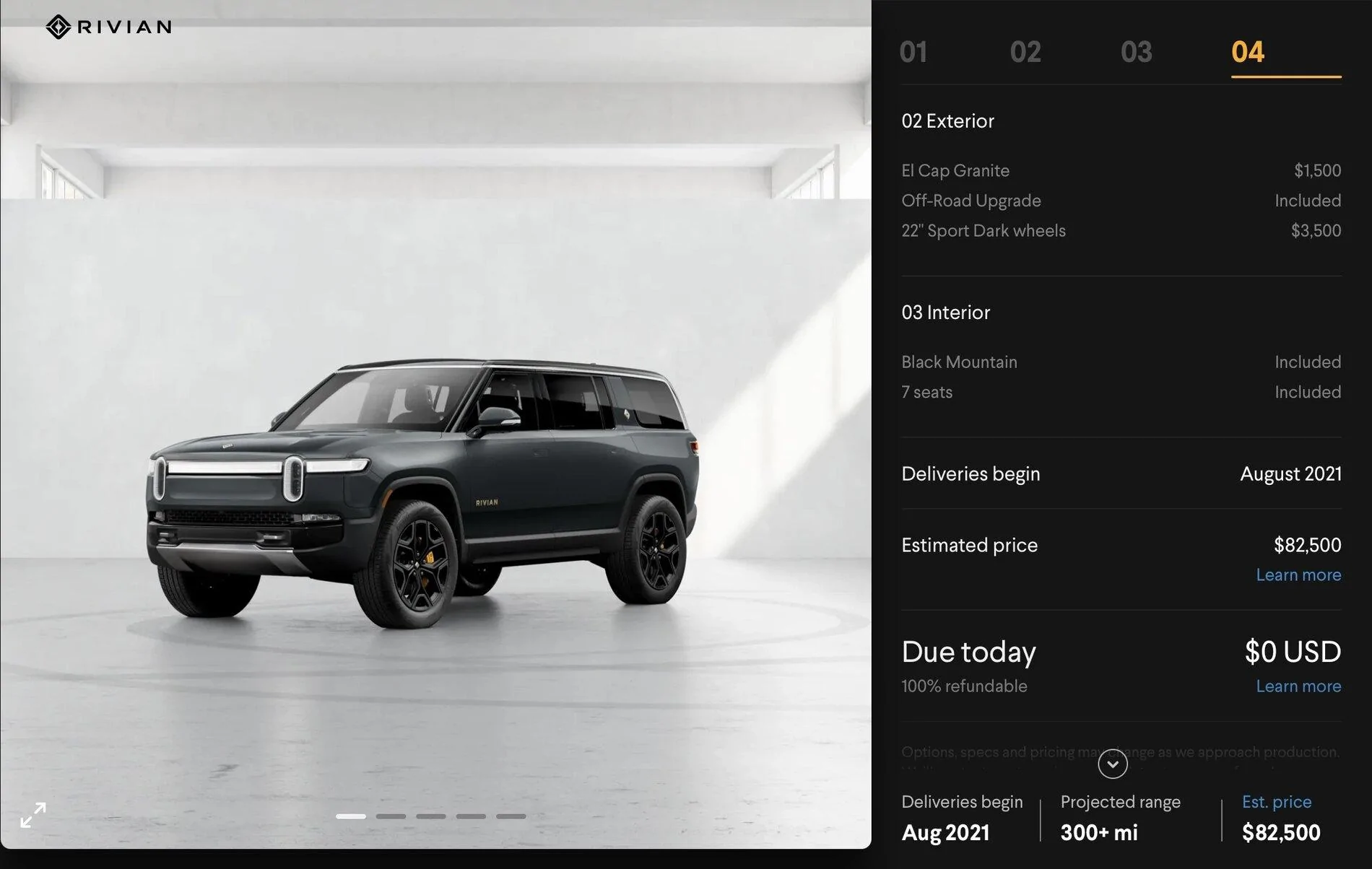 Rivian R1T R1S Launch Edition R1T & R1S get 20" black wheel option 7EE9A94F-5A1A-4E01-AB4D-8E456478914F