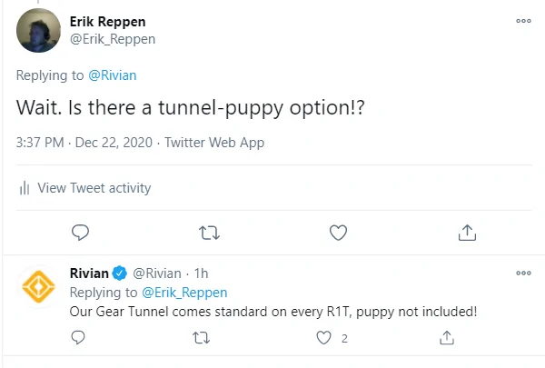 Rivian R1T R1S What We Know - Collecting Information Directly From Rivian tunnel-puppy