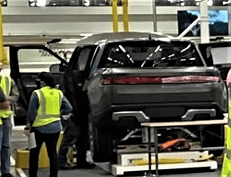 Rivian R1T R1S "Launch Green" paint stand-ins R1T supposed LG painted2