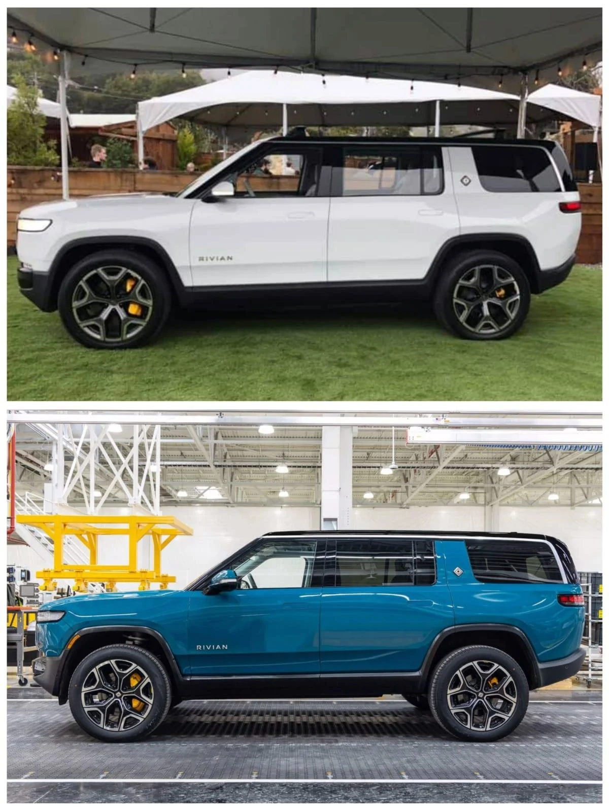 Rivian R1T R1S R1S Spotted Out Testing! R1S Prototype vs Production