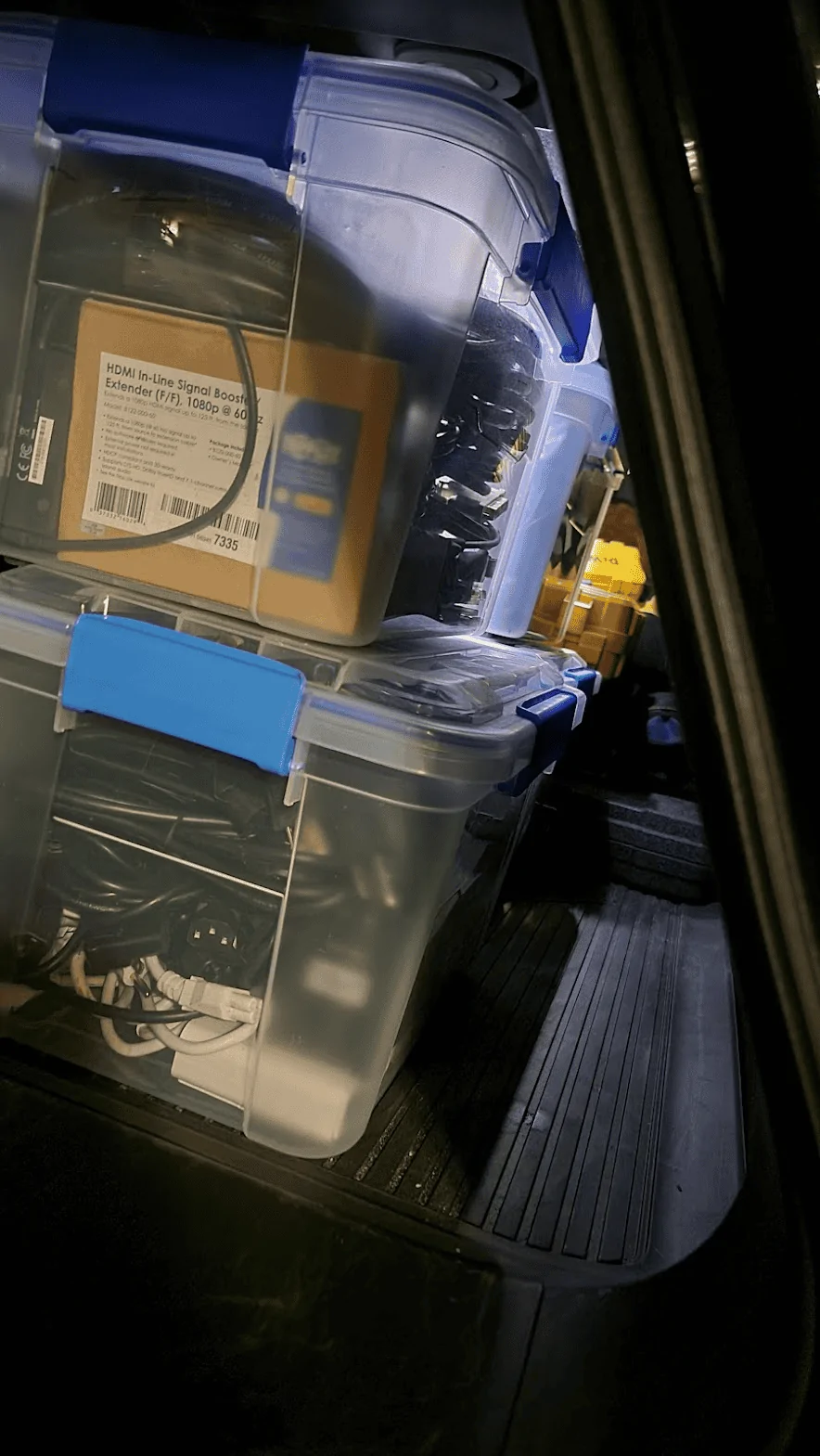 Rivian R1T R1S Excellent sized storage bins for the tunnel 1651386372032
