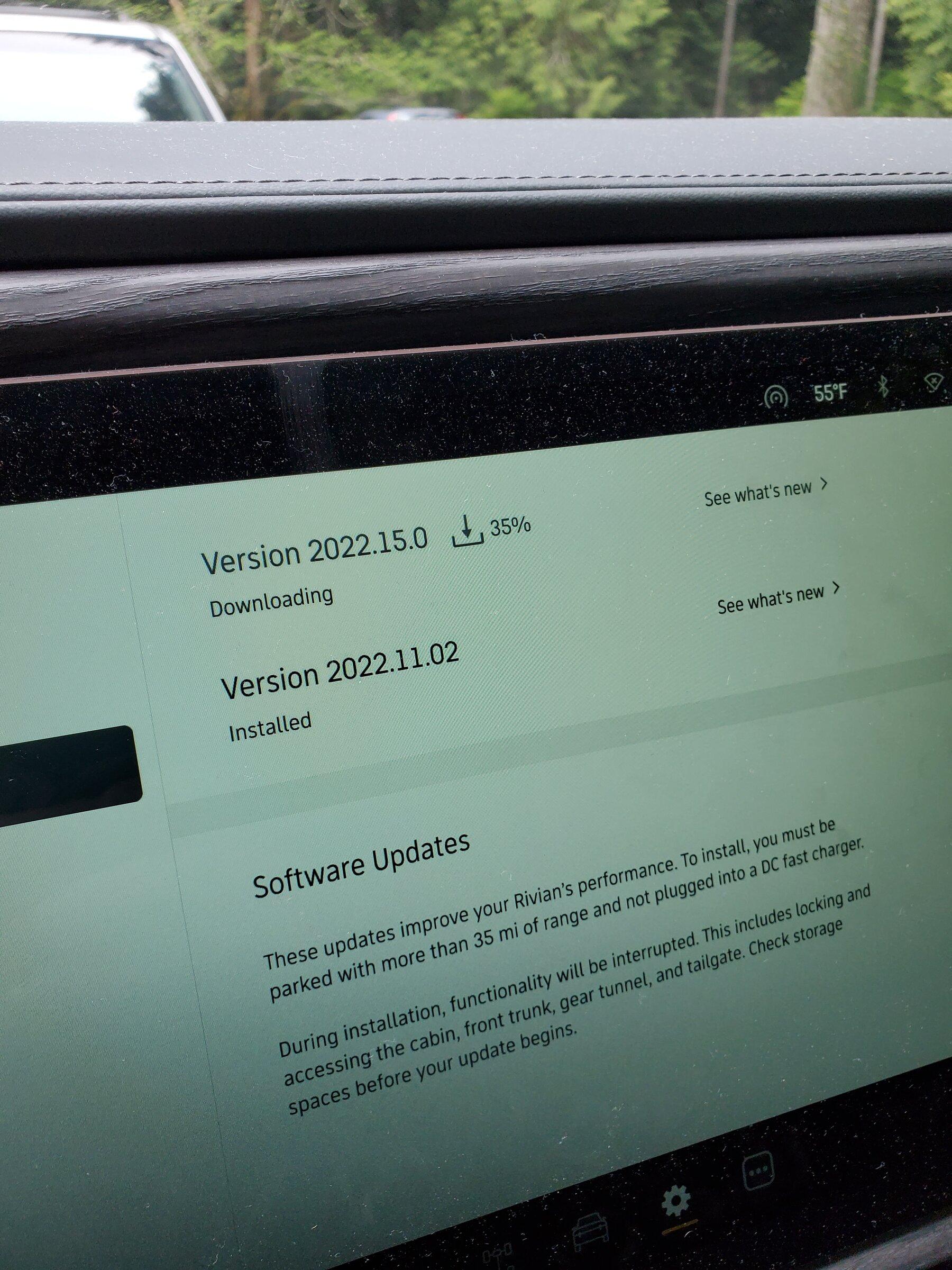 Rivian R1T R1S OTA Update 2022.15 Software Release Notes 16516033825732539466335769353182