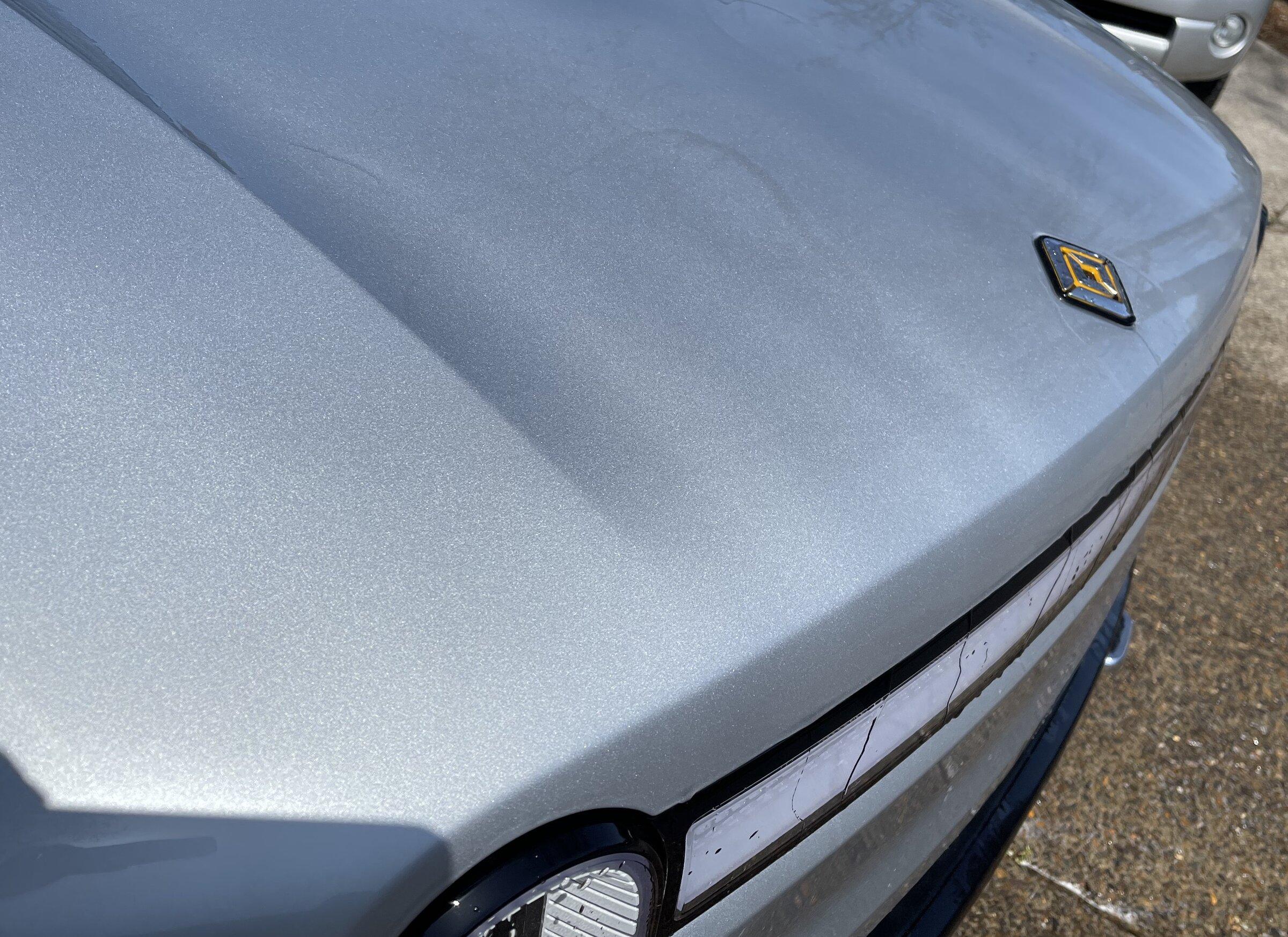 Rivian R1T R1S Tiger stripes in hood paint IMG_6799