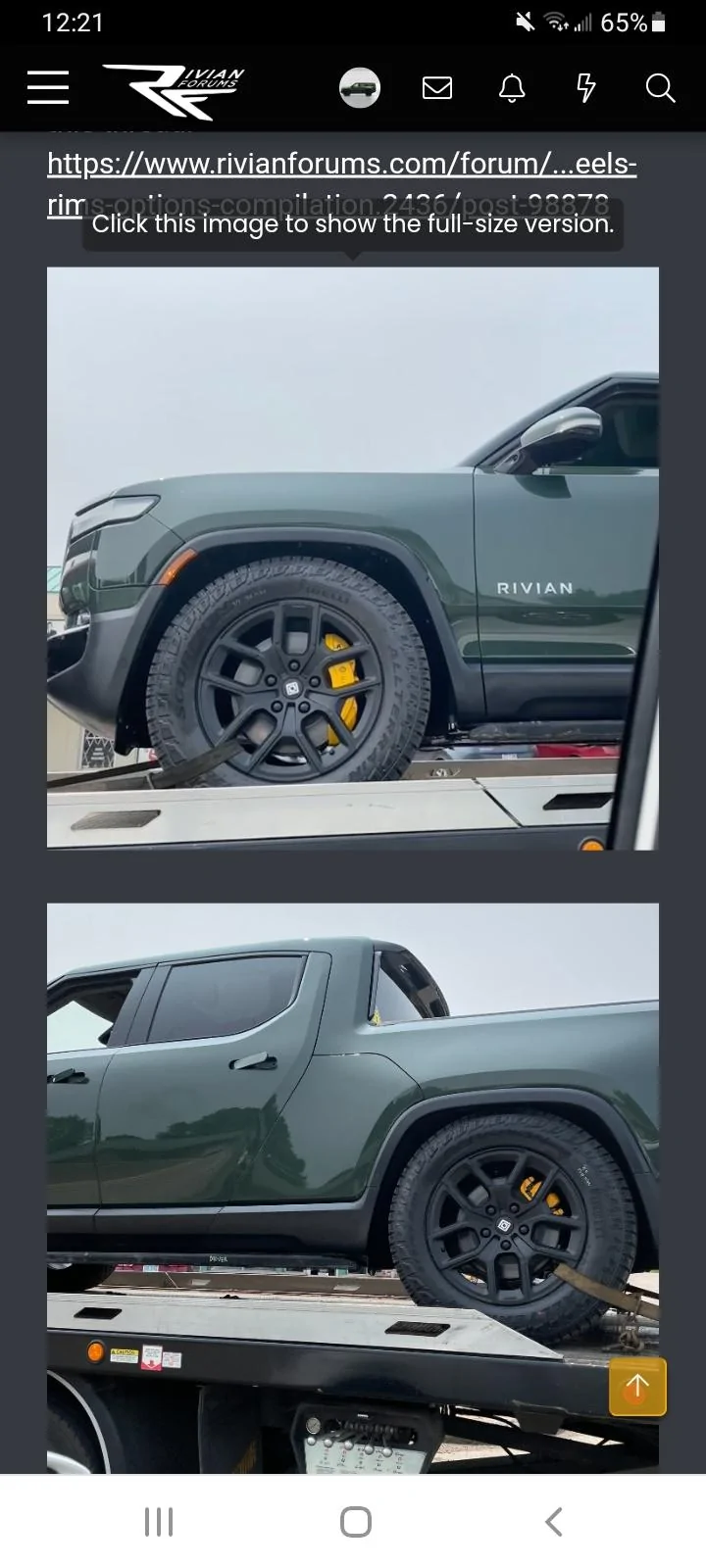 Rivian R1T R1S Anyone Powder Coat Their 21" Wheels Black? Screenshot_20220501-122102_Chrom