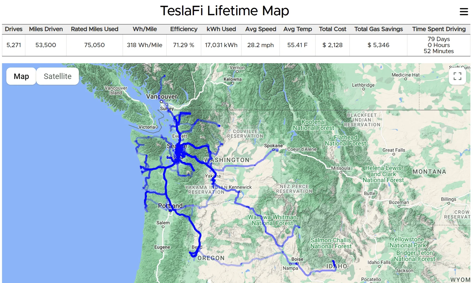 Rivian R1T R1S Tracking mileage/energy usage 1651684585045