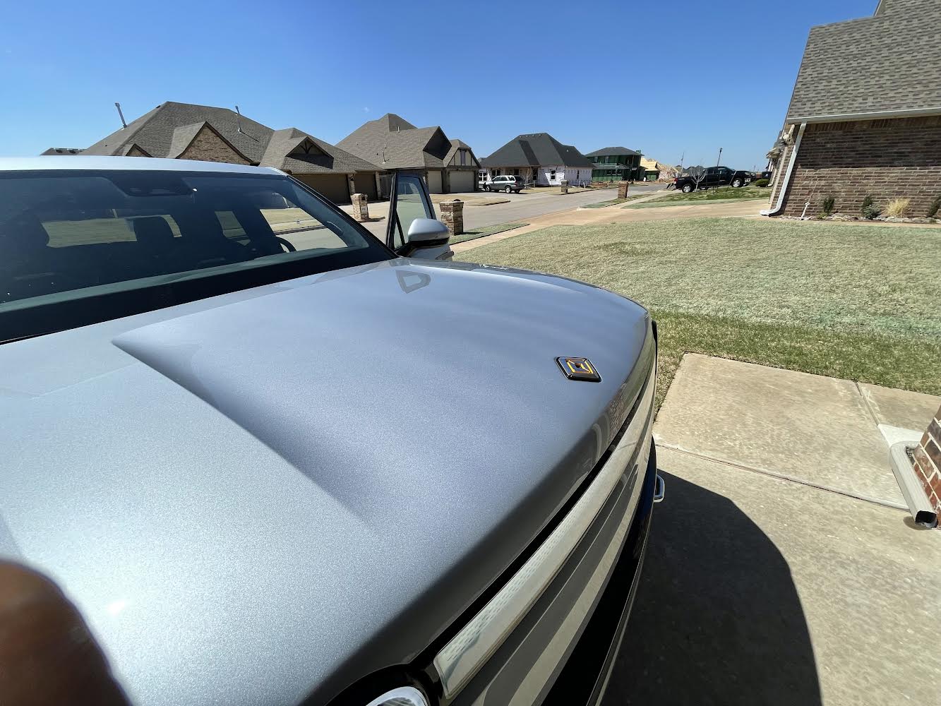 Rivian R1T R1S Tiger stripes in hood paint 27AB5FC5-672F-4B69-8EF2-2D874F0C6743