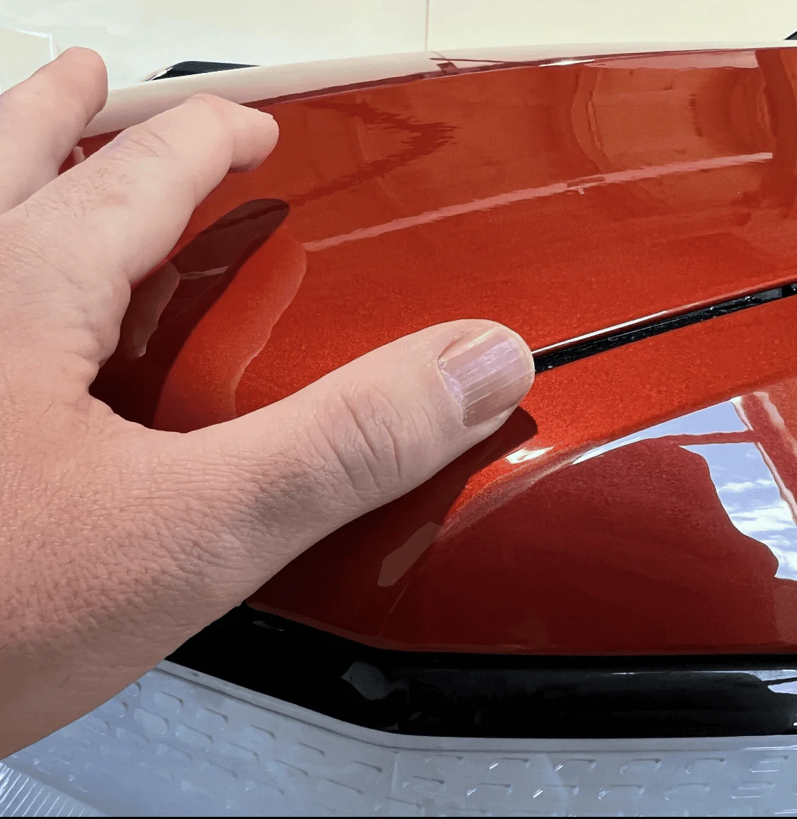 Rivian R1T R1S Tiger stripes in hood paint 1651851368667