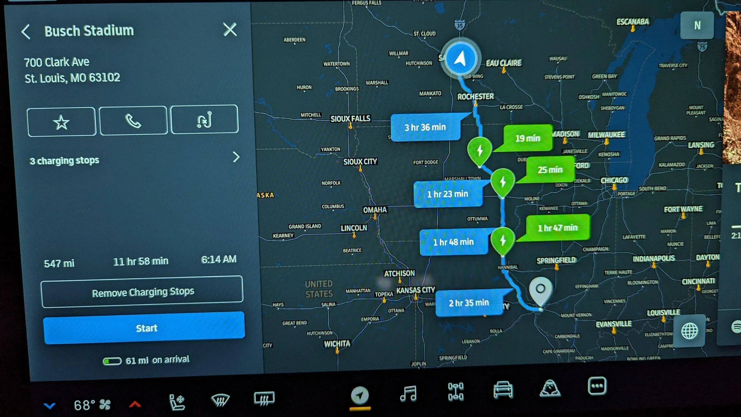 Rivian R1T R1S Trip Planning: Rivian Nav or ABRP? PXL_20220511_231753085
