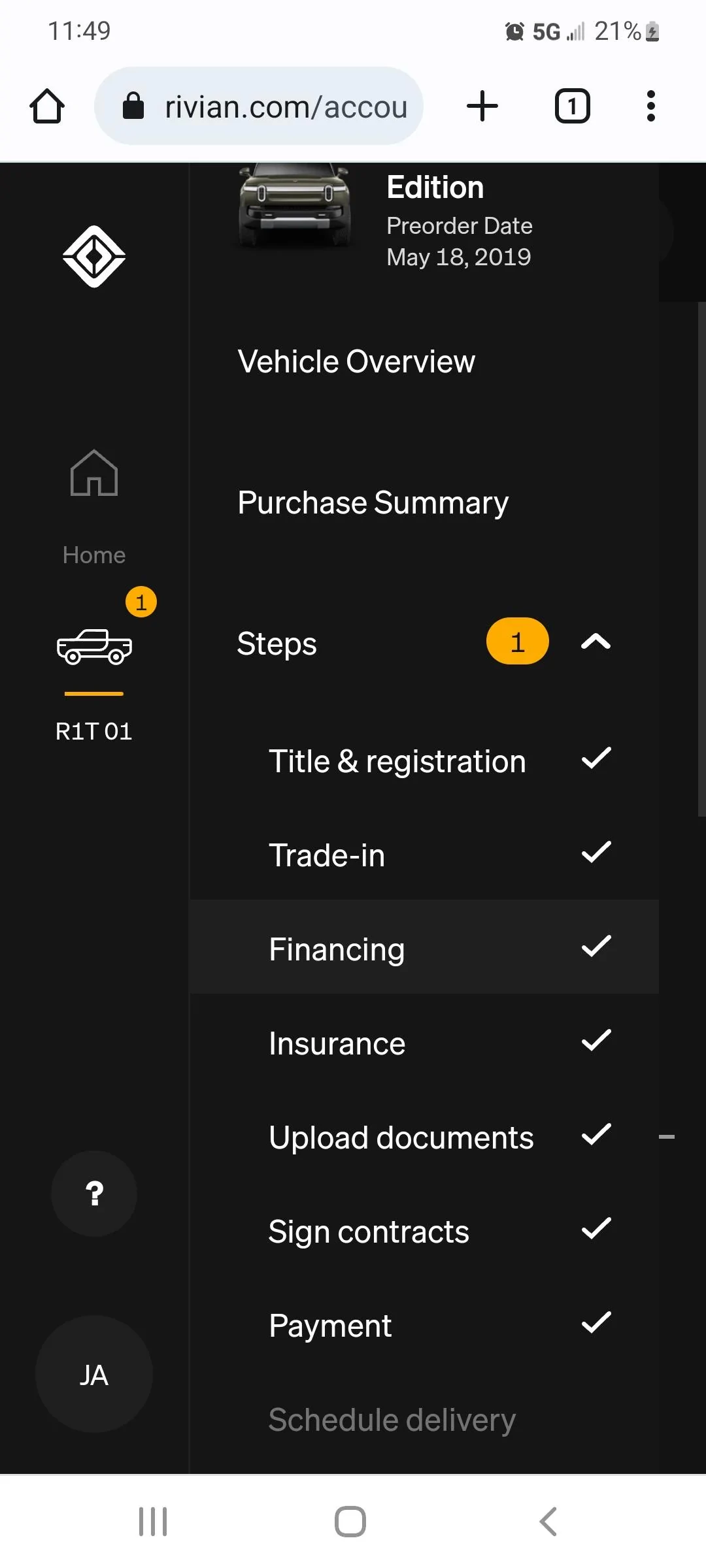 Rivian R1T R1S May/June Deliveries Thread Screenshot_20220516-114948_Chrom