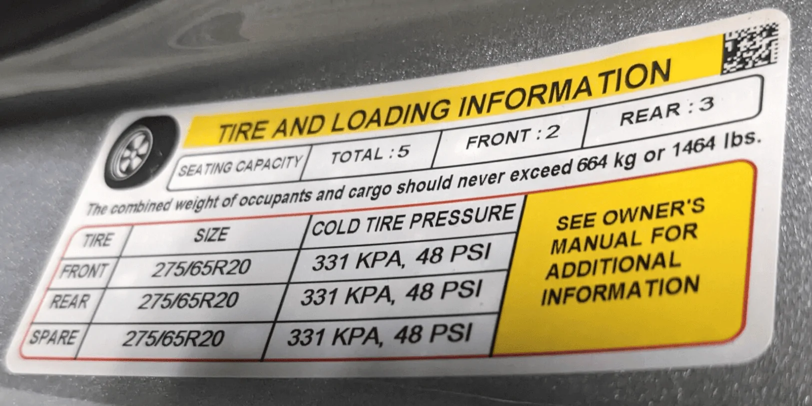 Rivian R1T R1S Actual load stickers, please post 1652822835554